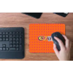 Cool - Stippen - Oranje muismat rubber klein -toetsenbord