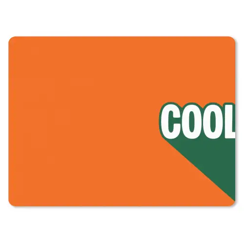 Cool - Oranje - Groen muismat rubber klein -3d