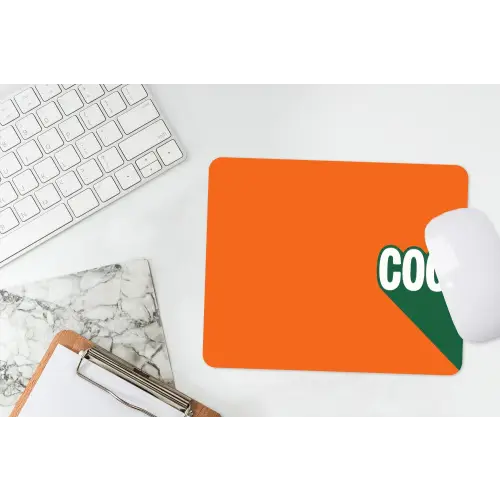 Cool - Oranje - Groen muismat rubber klein -witbureau