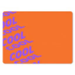 Cool - Paars - Oranje muismat rubber klein -3d
