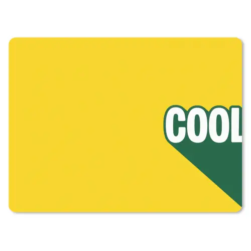Cool - Geel - Groen muismat rubber klein -3d