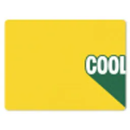 Cool - Geel - Groen muismat rubber klein -3d