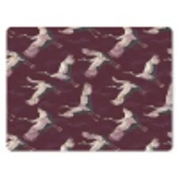 Kraanvogels - Klassiek - Bordeaux muismat rubber klein 262 -3d