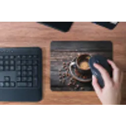 Kop - Koffie - Hout - Bonen muismat rubber klein -toetsenbord
