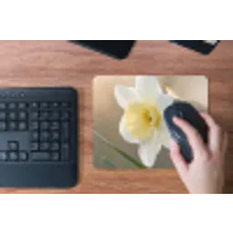 Narcis - Bloem - Minimalistisch muismat rubber klein -toetsenbord