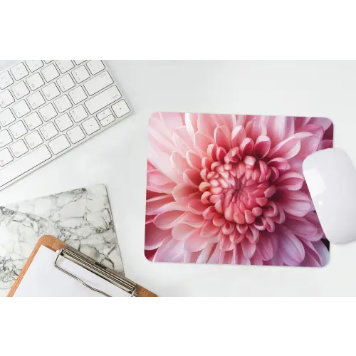 Dahlia - Bloem - Close up - Roze muismat rubber klein -witbureau