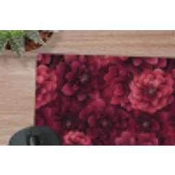 Dahlias - Bloemen - Rood muismat rubber klein 262 -closeup