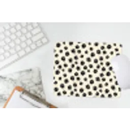 Madeliefjes - Grafisch - Zwart - Beige muismat rubber klein 262 -witbureau