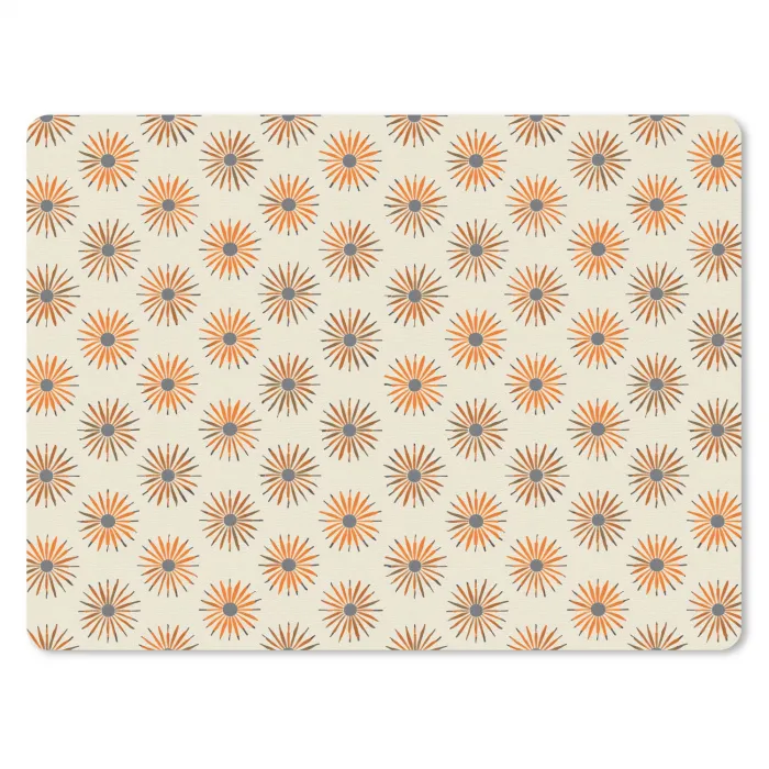 Madelief - Patroon - Oranje muismat rubber klein 262 -3d