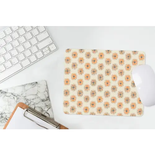 Madelief - Patroon - Oranje muismat rubber klein 262 -witbureau