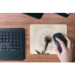 Paardenbloem - Minimalistisch - Wit muismat rubber klein -toetsenbord