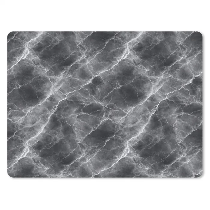 Donkergrijs - Bliksem - Marmer muismat rubber klein 262 -3d