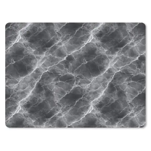 Donkergrijs - Bliksem - Marmer muismat rubber klein 262 -3d