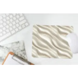 Diagonaal - Golven - Crème muismat rubber klein 262 -witbureau