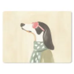 Hond - Zonnebril - Sjaal muismat rubber klein -3d