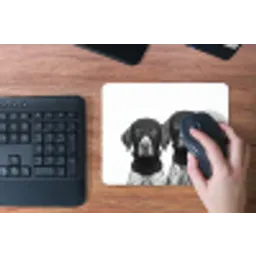 Honden - Bivakmuts - Zwart - wit muismat rubber klein -toetsenbord