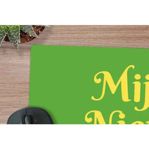 Mij niet bellen - Telefoon - Groen muismat rubber klein -closeup