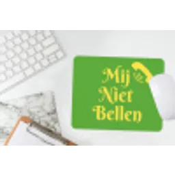 Mij niet bellen - Telefoon - Groen muismat rubber klein -witbureau