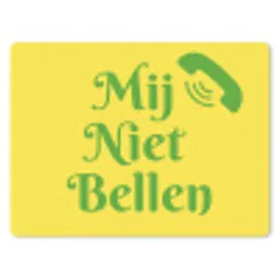 Mij niet bellen - Telefoon - Geel muismat rubber klein -3d