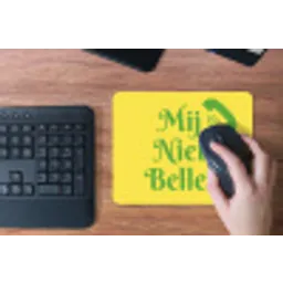 Mij niet bellen - Telefoon - Geel muismat rubber klein -toetsenbord