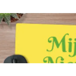 Mij niet bellen - Telefoon - Geel muismat rubber klein -closeup