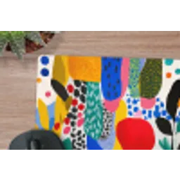 Stippen - Vormen - Modern - Kleuren muismat rubber klein -closeup