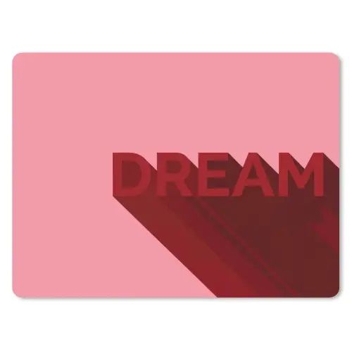 Dream - 3D - Rood - Roze muismat rubber klein -3d