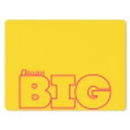 Dream big - Geel - Grafisch muismat rubber klein -3d