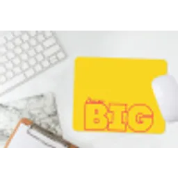Dream big - Geel - Grafisch muismat rubber klein -witbureau
