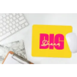 Dream big - Geel - Roze muismat rubber klein -witbureau