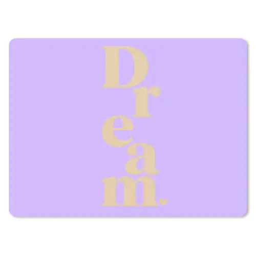 Dream - Paars - Typografisch muismat rubber klein -3d