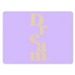 Dream - Paars - Typografisch muismat rubber klein -3d