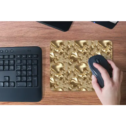 Druppels - Organisch - Goud muismat rubber klein 262 -toetsenbord