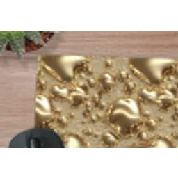 Druppels - Organisch - Goud muismat rubber klein 262 -closeup