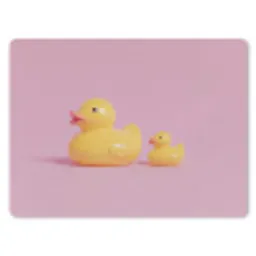Eendjes - Vrolijk - Roze muismat rubber klein -3d