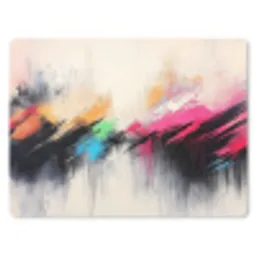 Dynamisch - Abstract - Kleurrijk - Zwart muismat rubber klein -3d