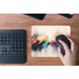 Dynamisch - Abstract - Kleurrijk - Zwart muismat rubber klein -toetsenbord