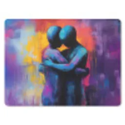 Omarmen - Lichamen - Paars muismat rubber klein -3d
