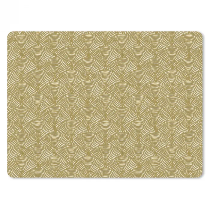 Waaier - Geometrisch - Groen muismat rubber klein 262 -3d