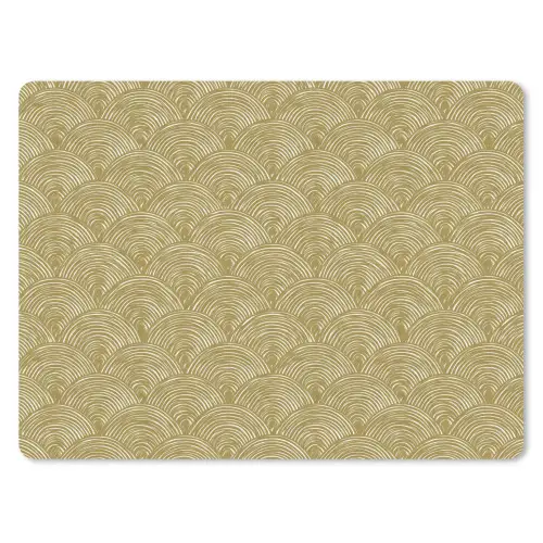 Waaier - Geometrisch - Groen muismat rubber klein 262 -3d