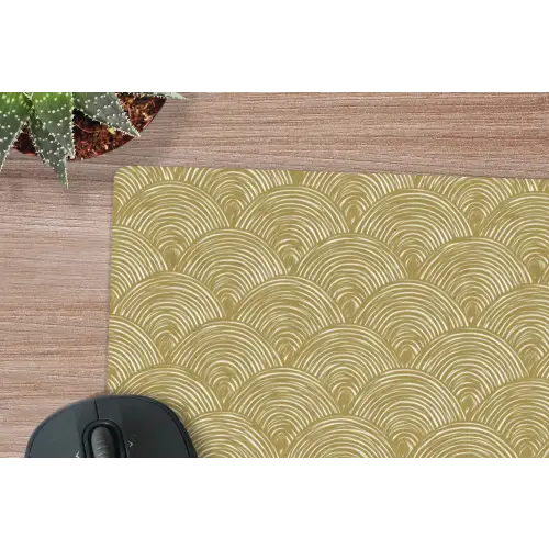 Waaier - Geometrisch - Groen muismat rubber klein 262 -closeup