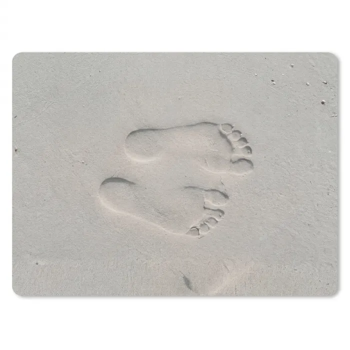 Voeten - Afdrukken - Zand muismat rubber klein -3d