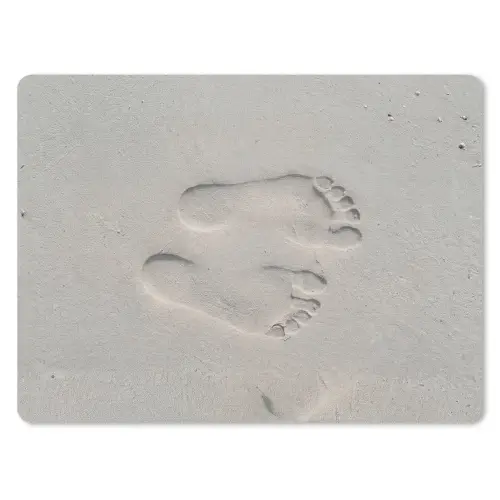 Voeten - Afdrukken - Zand muismat rubber klein -3d