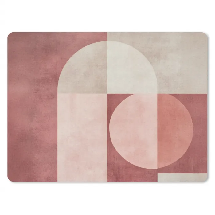 Figuren - Abstract - Roze muismat rubber klein -3d