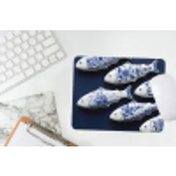 Vissen - Delfts - Blauw - Keramiek muismat rubber klein -witbureau