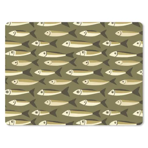 Vis - Patroon - Groen muismat rubber klein 262 -3d