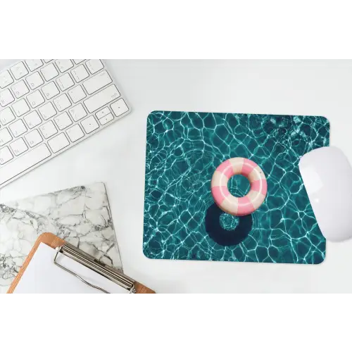 Drijvend - Zwemband - Water muismat rubber klein -witbureau