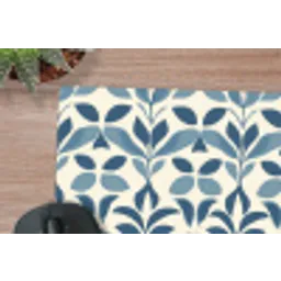 Flora - Modern - Blauw muismat rubber klein 262 -closeup