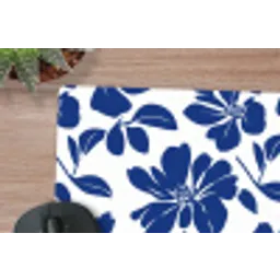 Floraal - Modern - Blauw muismat rubber klein 262 -closeup