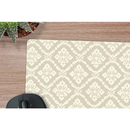 Floraal - Ornament - Beige muismat rubber klein 262 -closeup